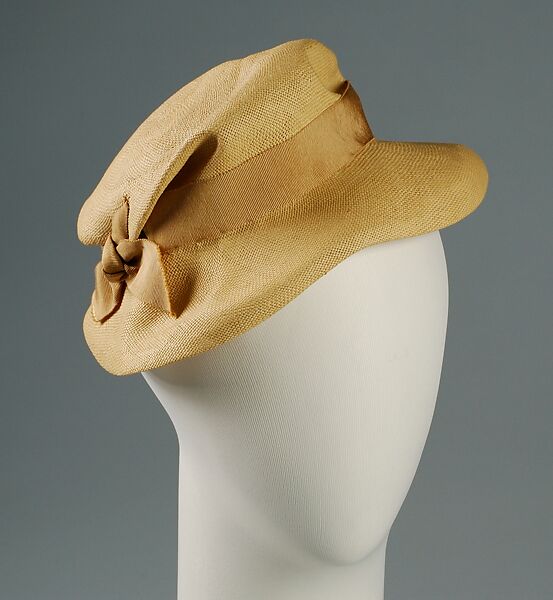 Hat, Rose Valois (French), Straw, silk, French 