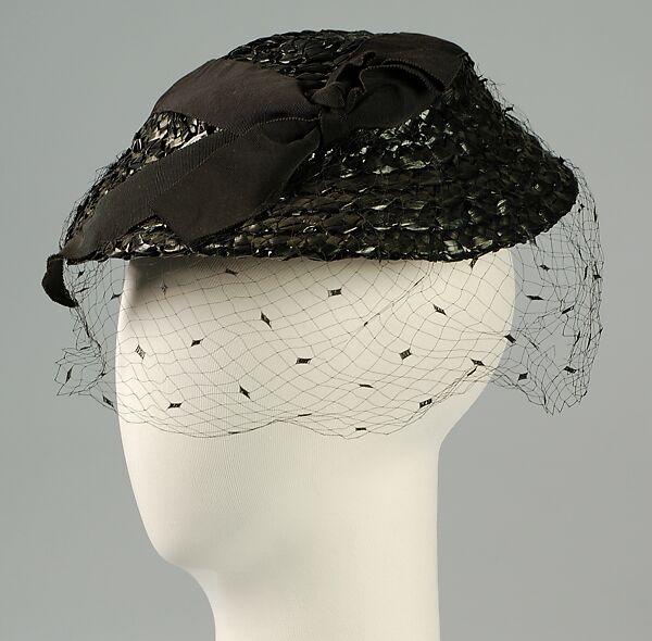 Hat, Rose Valois (French), Straw, silk, French 