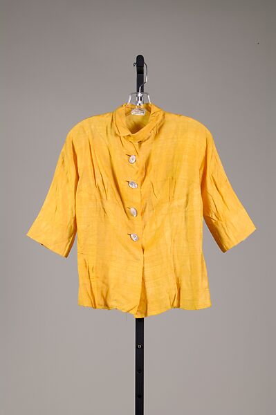 Blouse, Schiaparelli (French, founded 1927), Silk, French 