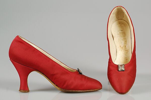 Evening pumps, N. Greco (French), Silk; rhinestones, French 