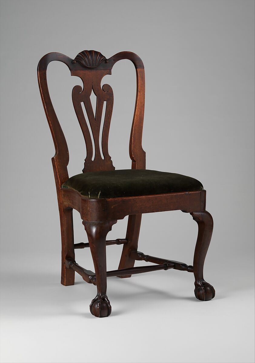 Side chair, Mahogany, maple, American 