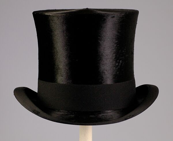 Evening top hat, Knox, Silk, fur, wool, American 