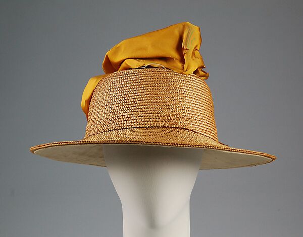 Hat, L.P. Hollander &amp; Co. (American), Straw, silk, cotton, American 