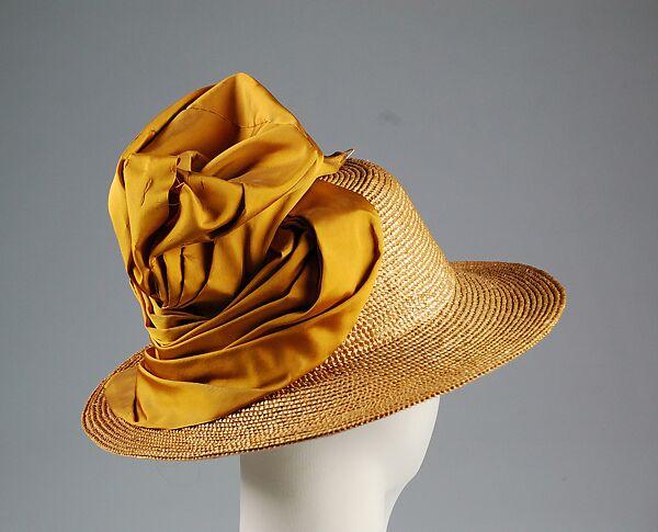 Hat, L.P. Hollander &amp; Co. (American), Straw, silk, cotton, American
