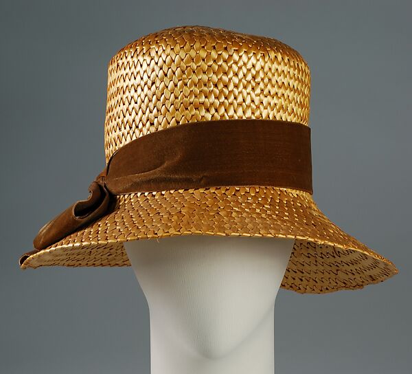 Hat, Straw, silk, French 