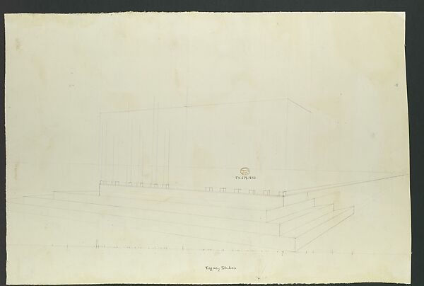 Design for Altar, Christ Episcopal Church, Rochester, New York, Louis C. Tiffany (American, New York 1848–1933 New York), Watercolor and graphite on paper, American