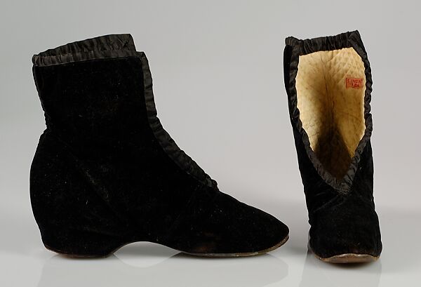 Carriage boots, T.E. Moseley &amp; Co., Silk, cotton, American 