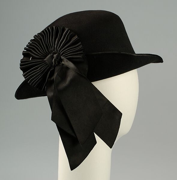 Hat, Caroline Reboux (French, active 1870–1956), Wool, hair, silk, French