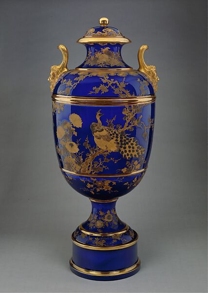 Covered Vase on Plinth, Japanese Decorator, Earthenware, American 