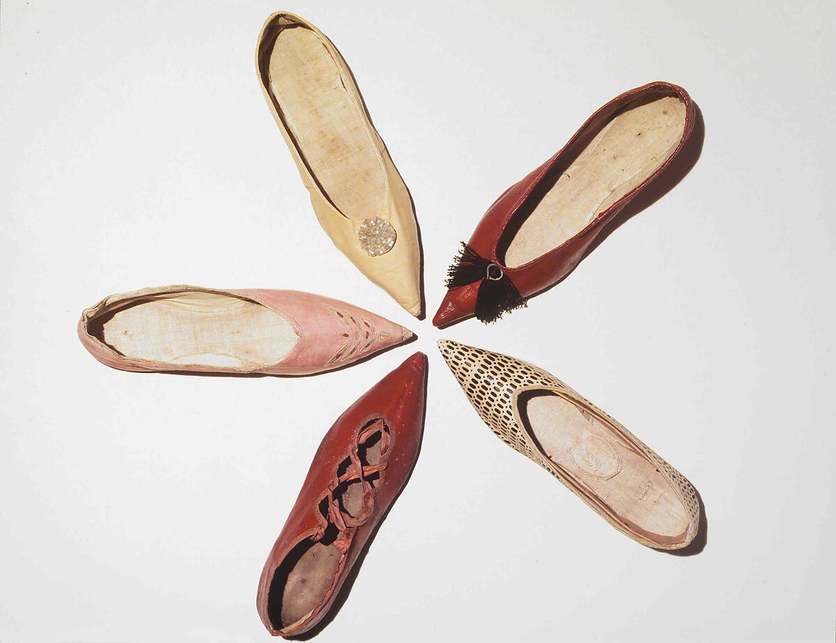 Slippers, Leather, possibly American