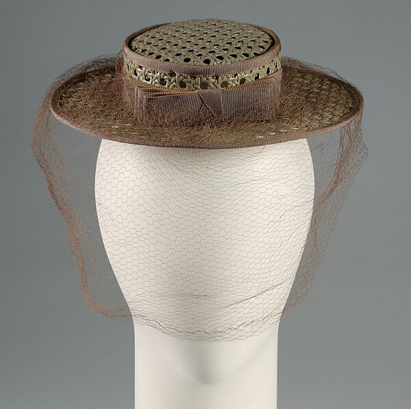 Doll hat, Erik (American), Cane, silk, American 