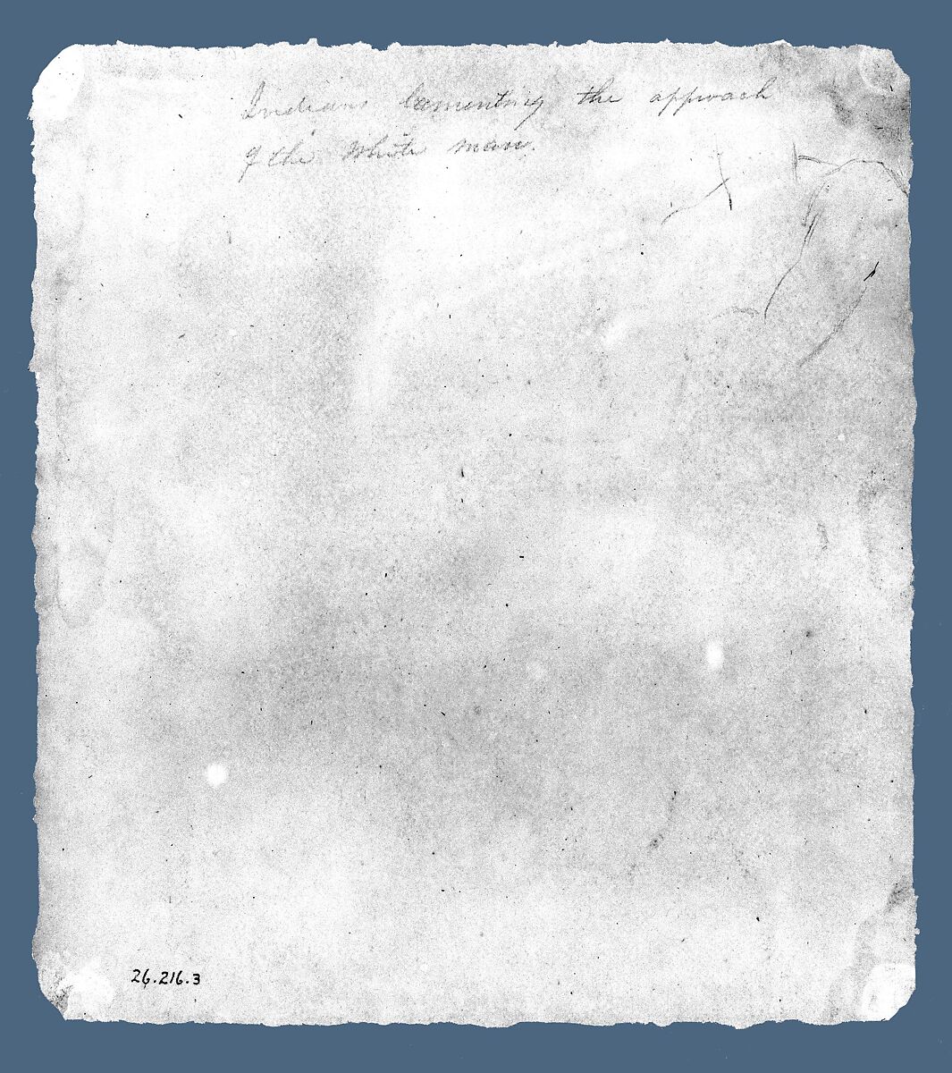 Sketch of a Male Torso (from McGuire Scrapbook), Frederick Stiles Agate (American, Sparta, New York 1803–1844 Sparta, New York), Graphite on off-white wove paper, American