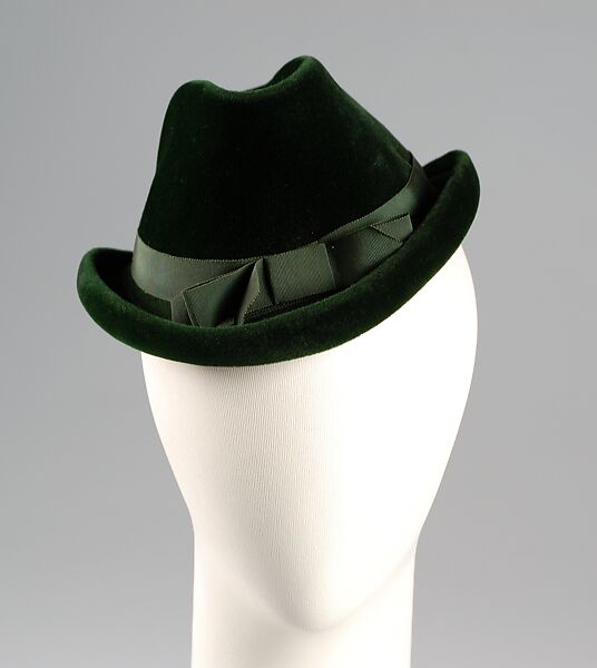 Hat, Erik (American), Wool, silk, American 