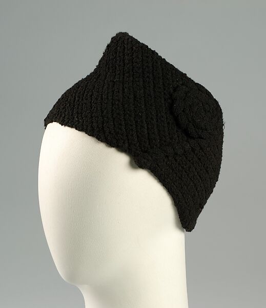 Hat, Schiaparelli (French, founded 1927), Wool, French 