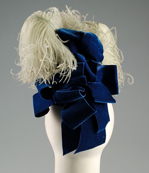 Evening hat, Walter Florell, Synthetic, feathers, American
