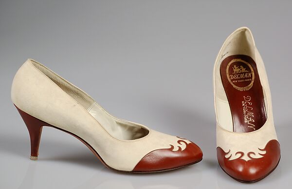 Pumps, Delman (American, founded 1919), Leather, American 