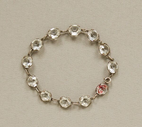 Bracelet, Metal, crystal, American 