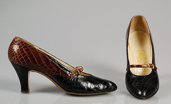 Shoes, Salvatore Ferragamo (Italian, 1898–1960), Leather, Italian 