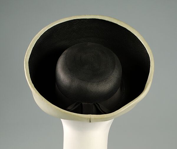 Hat, Sally Victor (American, 1905–1977), Straw, leather, silk, American
