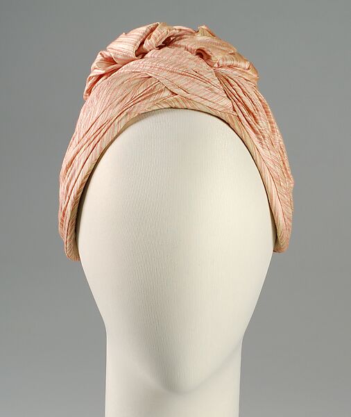Turban, Sally Victor (American, 1905–1977), Silk, American