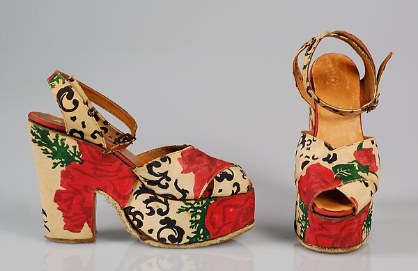 Sandals, Saks Fifth Avenue (American, founded 1924), Silk, plant fiber, American 