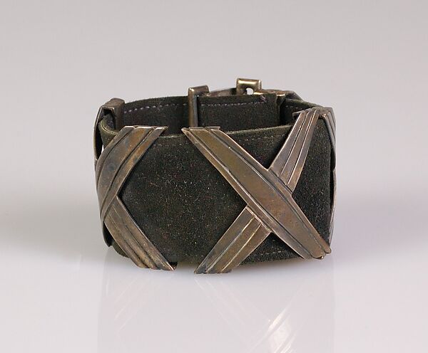 Bracelet, Leather, metal, Mexican 