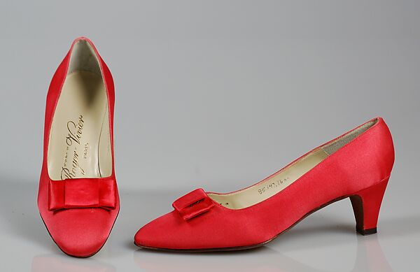 Evening pumps, Roger Vivier (French, 1913–1998), Silk, French 
