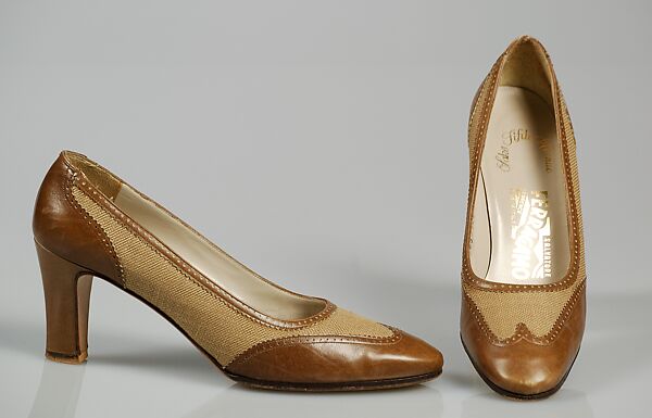 Shoes, Fiamma Ferragamo (Italian), Linen, leather, Italian 