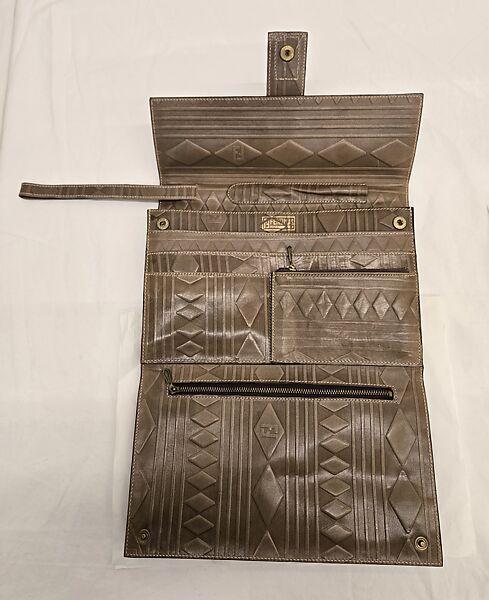 Clutch, Fendi (Italian, founded 1925), Leather, Italian