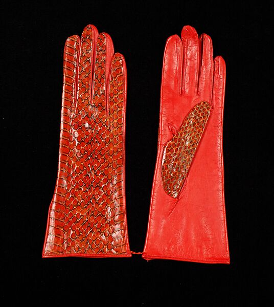 Gloves, Yves Saint Laurent (French, founded 1961), Leather, French 