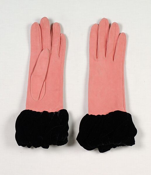 Cocktail gloves, Yves Saint Laurent (French, founded 1961), Leather, synthetic, French 