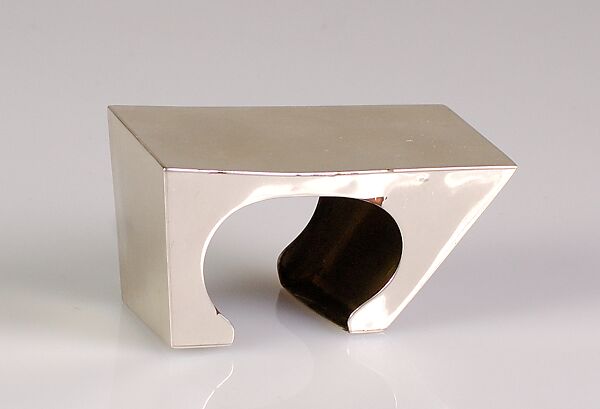 "Silver Table Top Cuff", Tess Sholom, Metal, American 