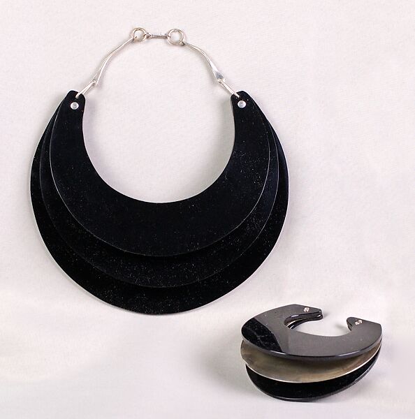 "The Joy Collar & Cuff", Tess Sholom, plastic, metal, American 