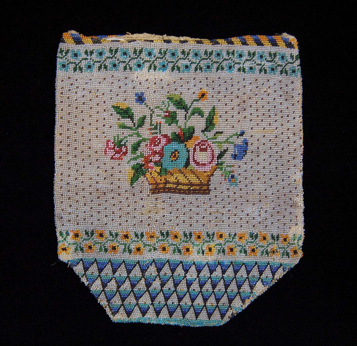 Pouch, Glass, linen, Mexican