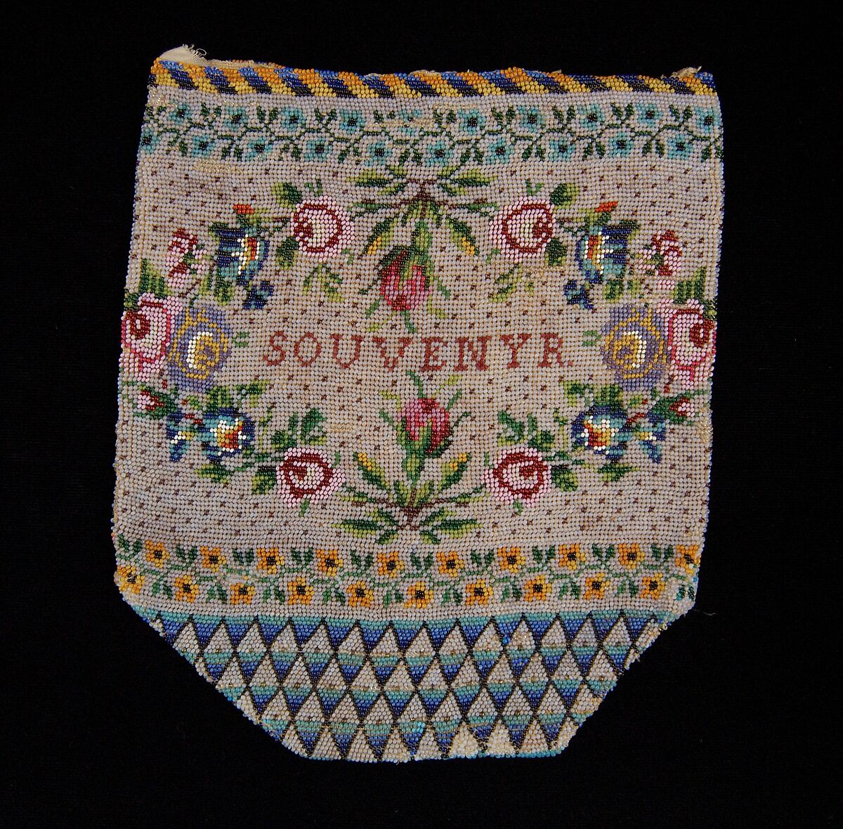 Pouch, Glass, linen, Mexican 