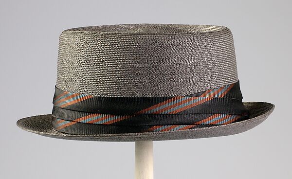 Hat, Stetson (American, founded 1865), Straw, silk , American 