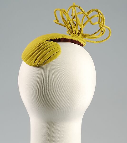 Cocktail hat, Lillie Rubin, Synthetic , American