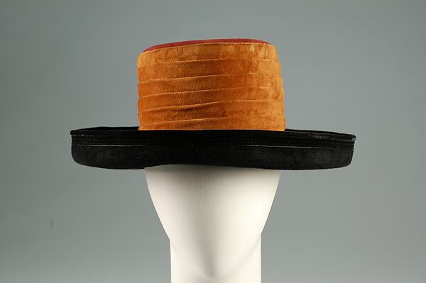 Hat, Steven Scott Kokin (American, born 1960), Leather, wool, cotton, American 