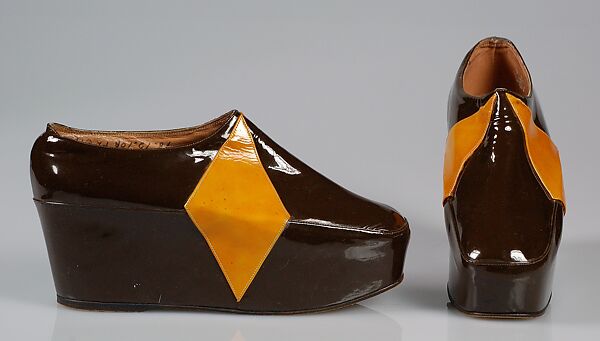 Shoes, Gösta, leather, plastic (polyurethane), possibly French 