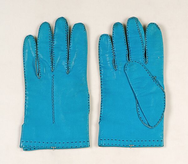 Gloves, Turnbull &amp; Asser (British, founded 1885), Leather, silk lining, British 