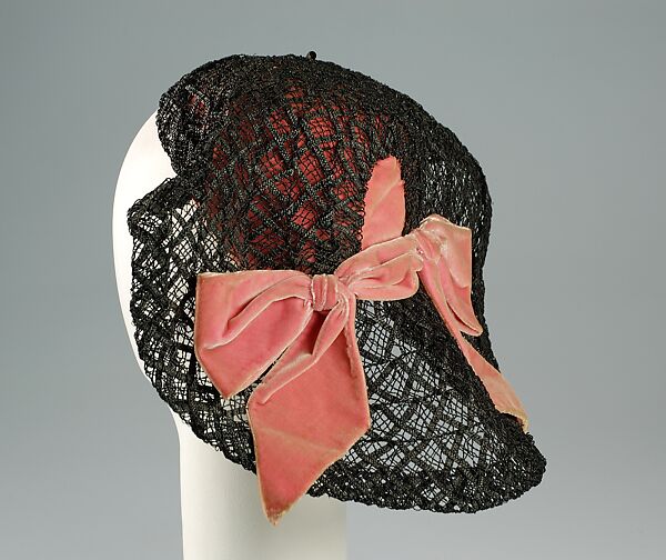 Hat, Sally Victor (American, 1905–1977), Straw, synthetic, American