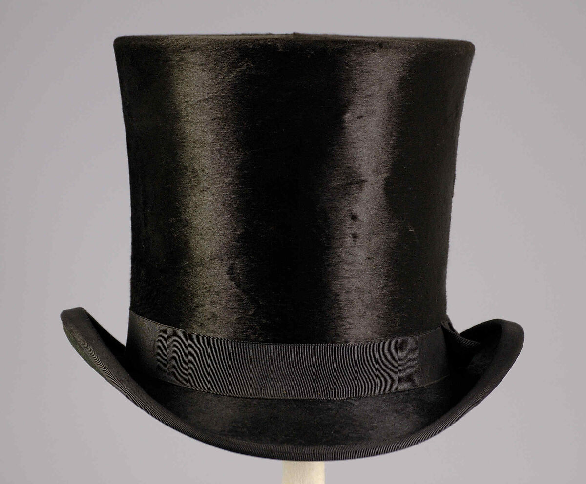 Evening top hat, A. N. Cook &amp; Company, Silk, fur, American 