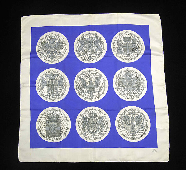 "Coat of Arms", Echo Scarfs (American, founded 1923), Silk, American 