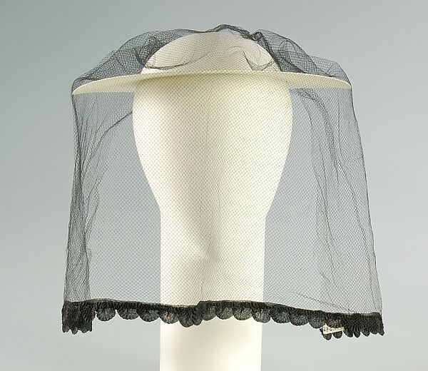Mourning veil, Silk, American 
