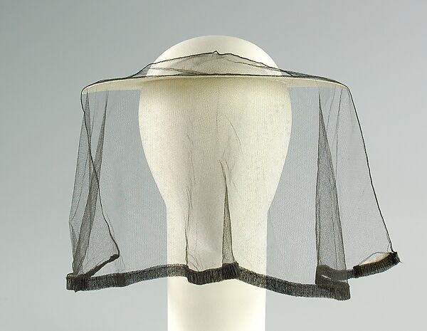 Mourning veil, Silk, American 