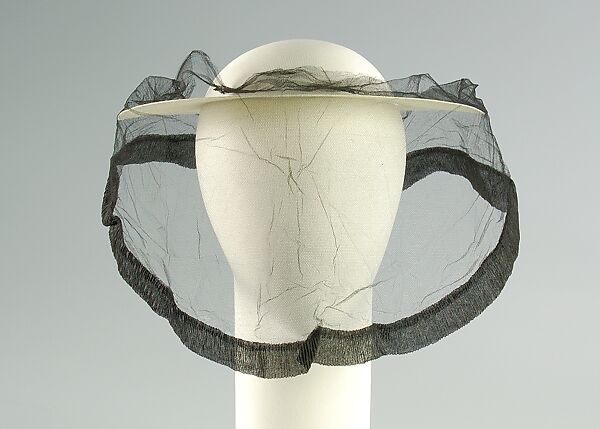 Mourning veil, Silk, American 