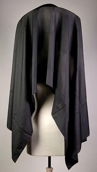 Mourning veil, Silk, wool, American 