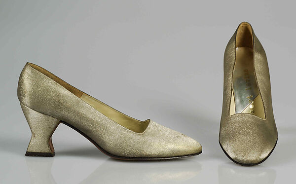 Evening pumps, Beth Levine (American, Patchogue, New York 1914–2006 New York), Metallic, American 