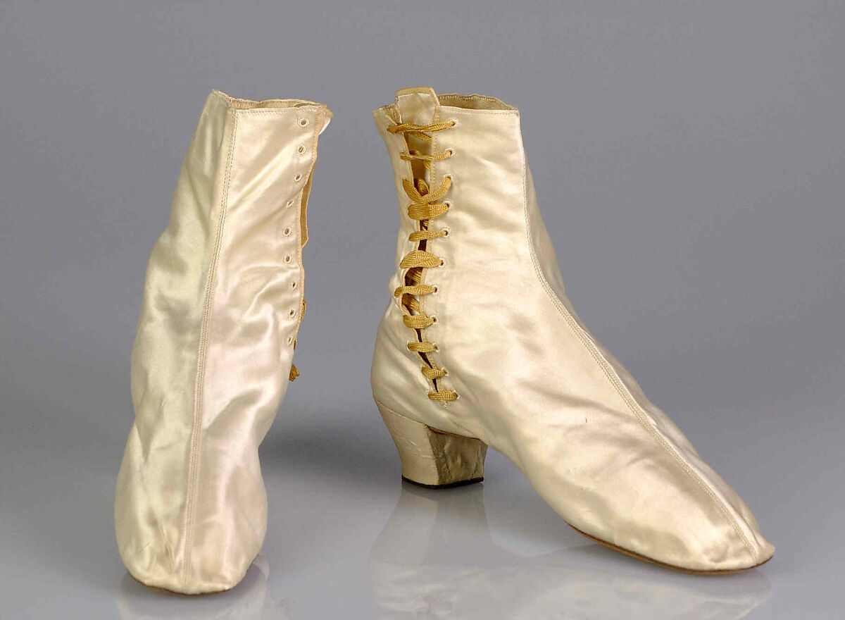 Evening boots, Silk, American 