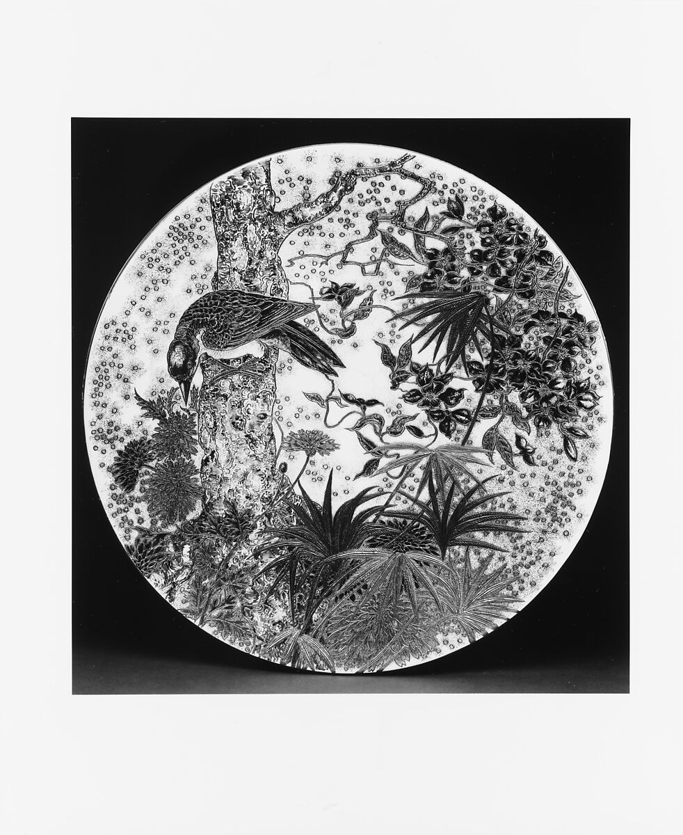 Plaque, James Callowhill (1838–1917), Earthenware, enamel, and gold, American